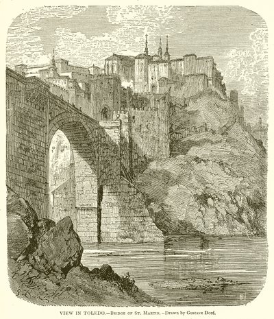Bekijken in Toledo. - Brug van St. Martin door Gustave Dore